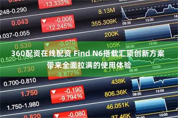 360配资在线配资 Find N6搭载汇顶创新方案 带来全面拉满的使用体验
